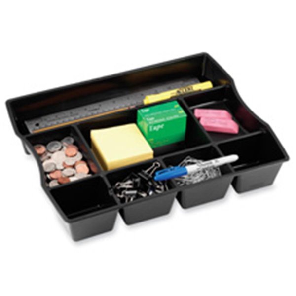 Workstation Drawer Organizer- w-9 Compartments- 14-.88in.x11-.88in.x2-.50in.- BK WO126964